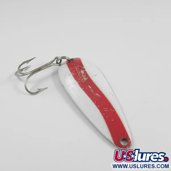 Len Thompson #2 Cucharilla, Rojo/Blanco/Latón, 28g, Latón, #2460