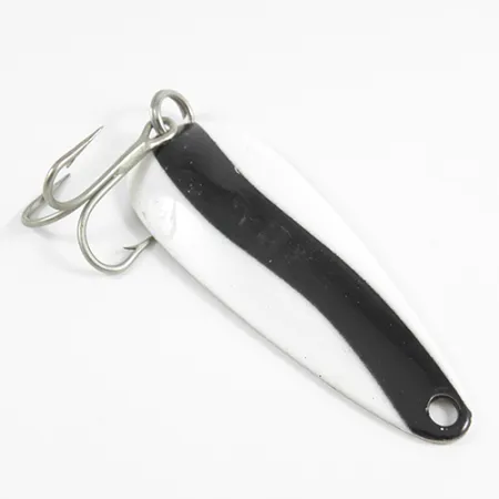 Len Thompson #2 Cucharilla, Negro/Blanco/Latón, 28g, Clásica, #2518