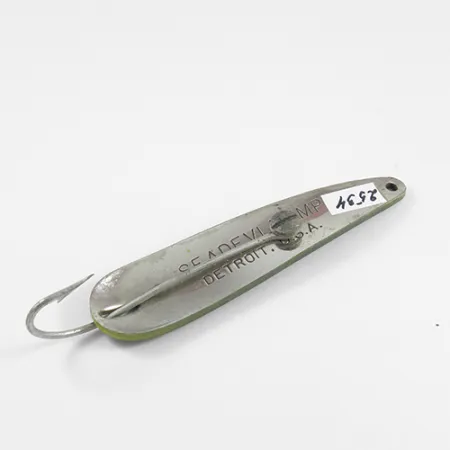 Weedless Dardevle Seadevle Imp Cucharilla, Frog, 28g, antialgas, #2534