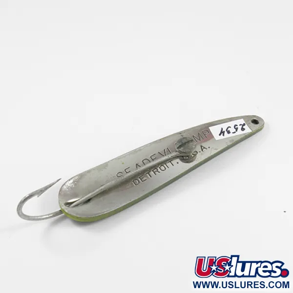 Weedless Dardevle Seadevle Imp Cucharilla, Frog, 28g, antialgas, #2534