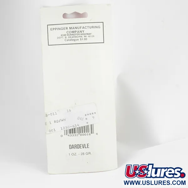 Eppinger Dardevle Cucharilla, Rojo / Níquel / Marfil, 28g, #2557