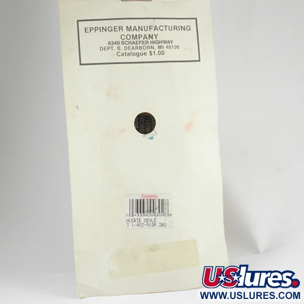 Eppinger Dardevle Huskie Devle Cucharilla, Negro/Marfil, 91g, #2560