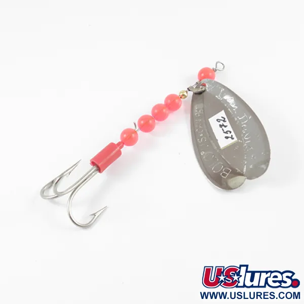 Cucharilla Luhr Jensen Les Davis Bolo, Níquel / Rojo, 9g, #2572