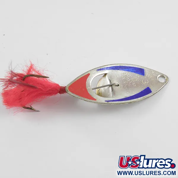 Mepps Kriss 3 Cucharilla, Plata/Rojo, 7g, Anzuelo con pluma, #2573