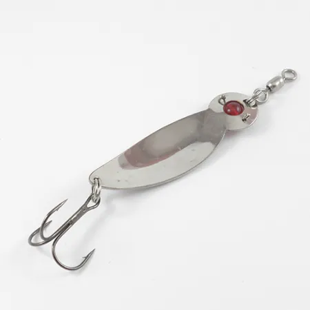 Gibbs One Eye Wiggler Cucharilla, Níquel/Ojo rojo, 16g, Cuenta vidrio, #2586