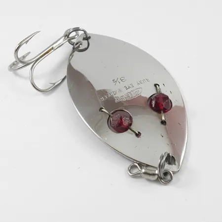 Gibbs Ruby Eye Wiggler Cucharilla, Nickel / Red Eyes, 35g, Ojos rubí, #2587