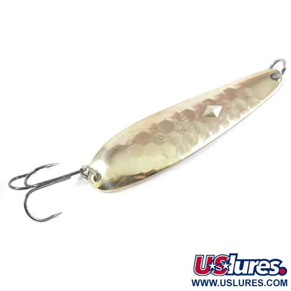 Luhr Jensen Diamond King 4 Cucharilla, Oro martillado, 14g, #2588