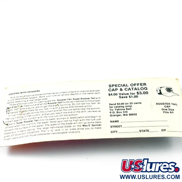 Yakima Bait Rooster Tail 5 Cucharilla, Plata/Rosa, 12g, #2609