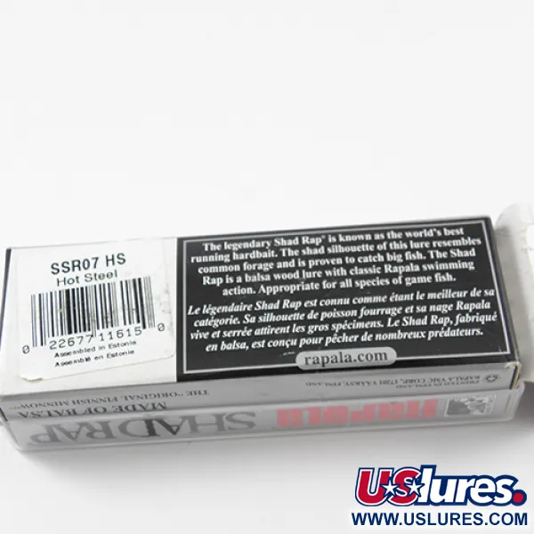 Rapala Shallow Shad Rap Señuelo, Perca, 7g, Balsa, #2613