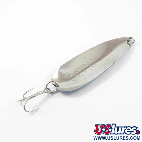 Eppinger Dardevle Cucharilla, Azul/Níquel, 28g, Patrón panal, #2694