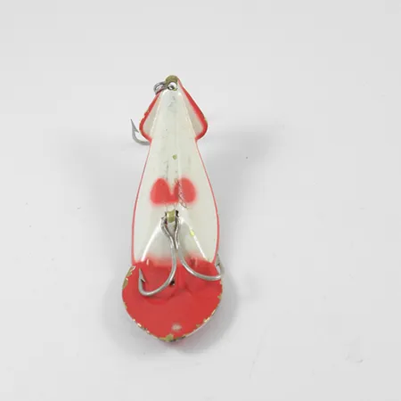 Buck Perry Spoonplug Señuelo Metal, Rojo/Blanco, 10g, Vintage, #2705