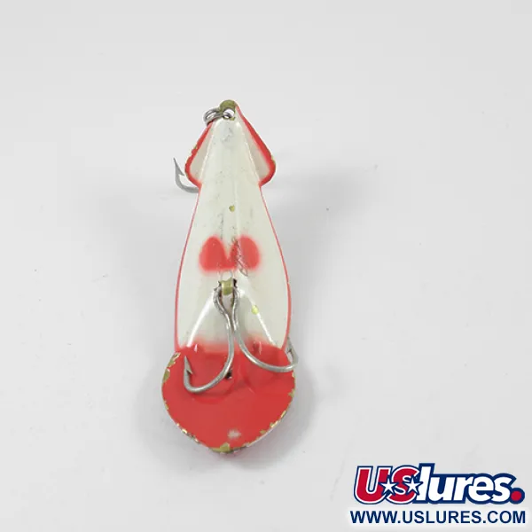 Buck Perry Spoonplug Señuelo Metal, Rojo/Blanco, 10g, Vintage, #2705