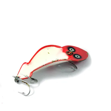Buck Perry Spoonplug Señuelo Metal, Rojo/Blanco, 10g, Vintage, #2705