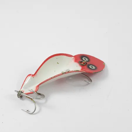 Buck Perry Spoonplug Señuelo Metal, Rojo/Blanco, 10g, Vintage, #2705