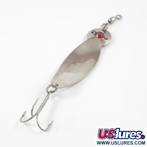 Lucky Strike One Eye Wiggler Cucharilla, Nickel/Red Eye, 14g, #2709