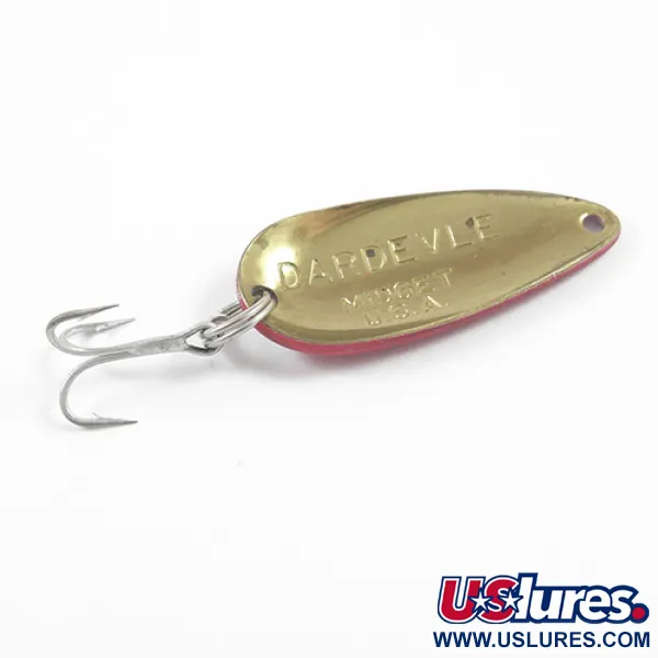 Cucharilla Eppinger Dardevle Midget, Rojo/Blanco/Latón, 6g, #2727