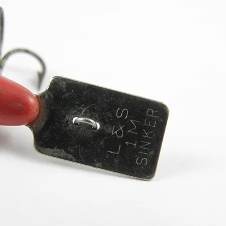 L&S Bait MirrOlure Señuelo Hundido, Rojo/Blanco, 2.5g, Babero, #2748