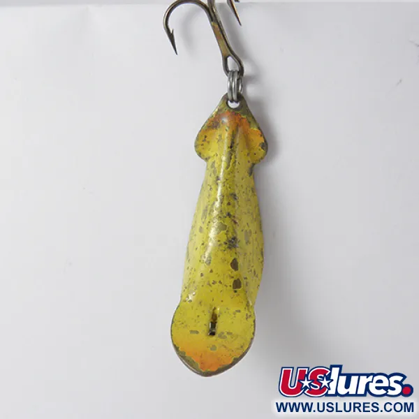 Buck Perry Spoonplug Cucharilla, Amarillo / Purpurina, 4g, #2781