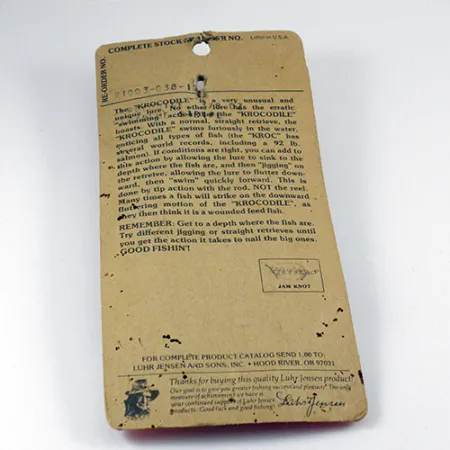 Luhr Jensen Krocodile Die #3 Glow Cucharilla, Blanco/Azul, 14g, #2803