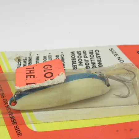 Luhr Jensen Krocodile Die #3 Glow Cucharilla, Blanco/Azul, 14g, #2803