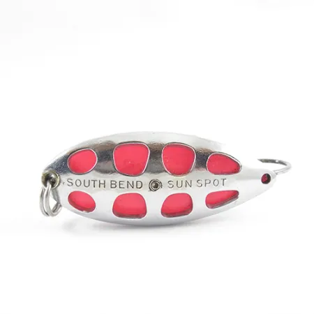 South Bend Sun Spot Cucharilla, Níquel / Rojo, 14g, antialgas, #2807