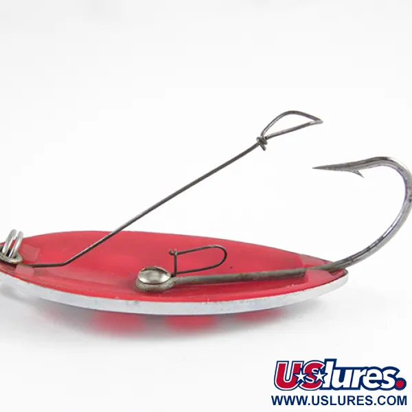 South Bend Sun Spot Cucharilla, Níquel / Rojo, 14g, antialgas, #2807