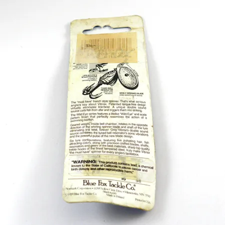 Blue Fox Vibrax Wild Eye Cucharilla, Dorado, 4g, Wild Eye, #2810