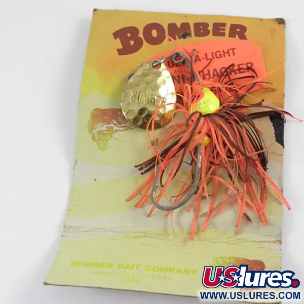 Bomber Bushwhacker Spinnerbait, Latón, 7g, Pala Martilleada, #2809