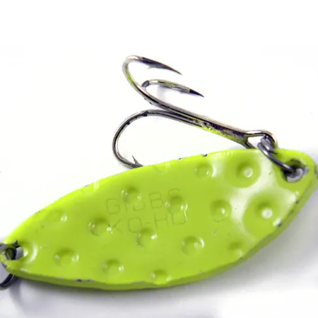 Gibbs KOHO Cucharilla, Chartreuse, 14g, Textura martillada, #2813