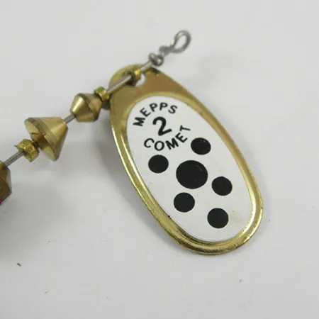 Mepps Comet 2 Dressed Cucharilla, Latón / Blanco, 4,5g, #2818