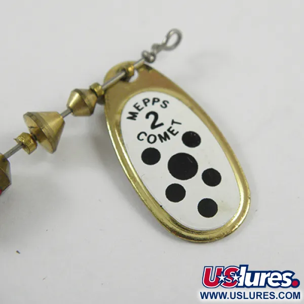 Mepps Comet 2 Dressed Cucharilla, Latón / Blanco, 4,5g, #2818
