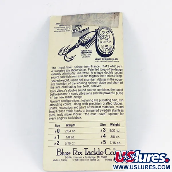 Blue Fox Super Vibrax 3 Cucharilla, Plata, 8g, Anti-torsión, #2848