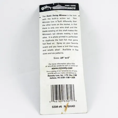 Renosky Sonic Swing Minnow Spinner Híbrido, Oro, 7g, Pala Oro, #2849