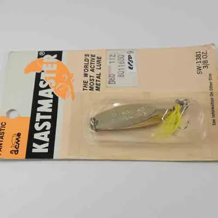 Acme Kastmaster Cucharilla, Dorado, 10,5g, Triple con Plumas, #2850