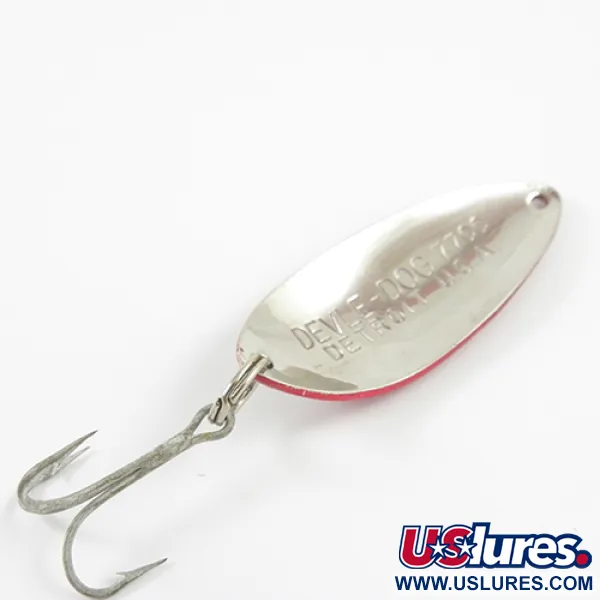 Eppinger Dardevle Devle Dog 7700 Cucharilla, Rojo-Blanco, 14g, #2891