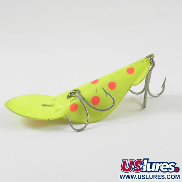 Buck Perry Spoonplug Cucharilla, Amarillo/Rojo Fluorescente, 14g, #2900