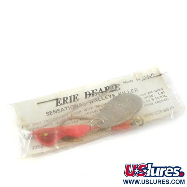 Erie Dearie Walleye Killer Spinnerbait, Níquel / Rojo, 12g, #2932