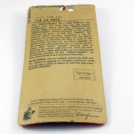 Luhr Jensen Krocodile Die #3 Cucharilla, Blanco/Rojo Glow, 17,7g, #2936