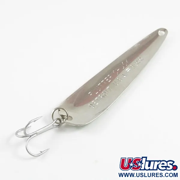 Dardevle Flutter-Chuck Cucharilla, Níquel/Amarillo/Verde, 8g, #2942