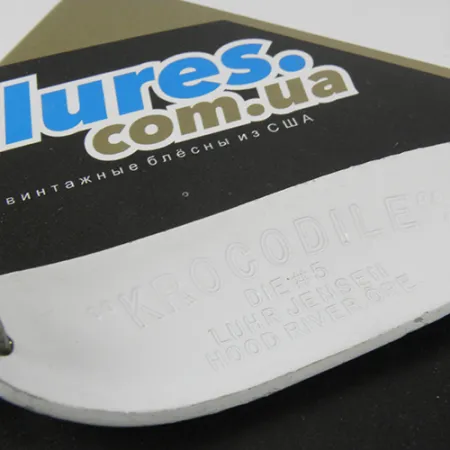 Luhr Jensen Krocodile Die #5 Cucharilla, Blanco/Verde/Amarillo, 23g, #2955