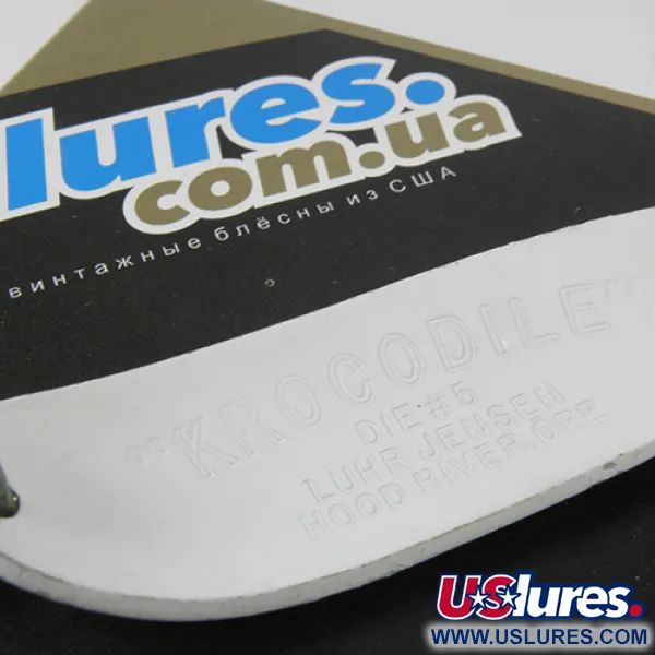 Luhr Jensen Krocodile Die #5 Cucharilla, Blanco/Verde/Amarillo, 23g, #2955