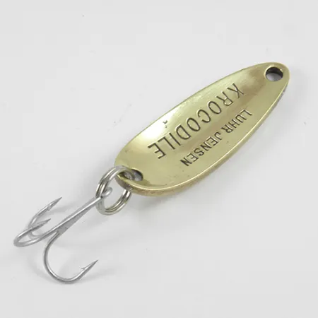 Luhr Jensen Krocodile Cucharilla, Oro / Rojo, 9g, Perfil Long Cast, #2965