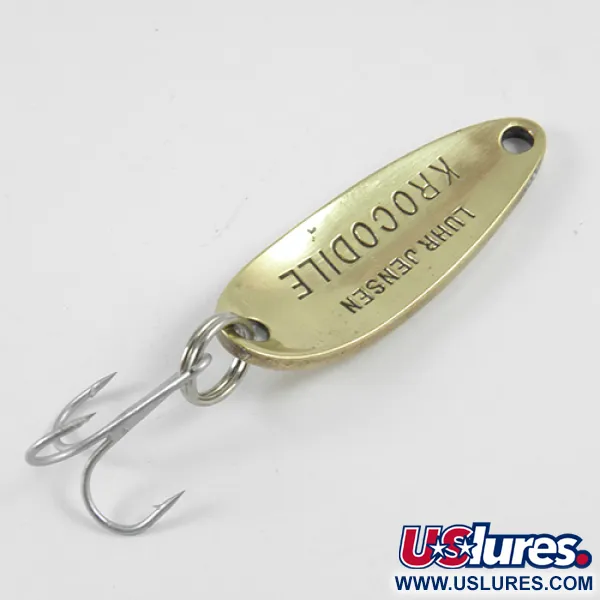 Luhr Jensen Krocodile Cucharilla, Oro / Rojo, 9g, Perfil Long Cast, #2965