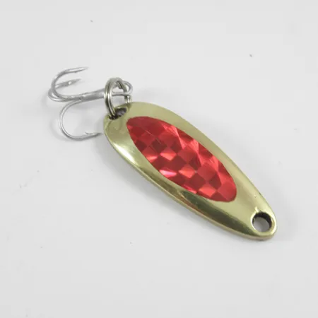 Luhr Jensen Krocodile Cucharilla, Oro / Rojo, 9g, Perfil Long Cast, #2965