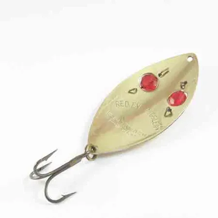 Cucharilla Hofschneider Red Eye Wiggler, Latón, 21g, Ojos Rojos, #2994