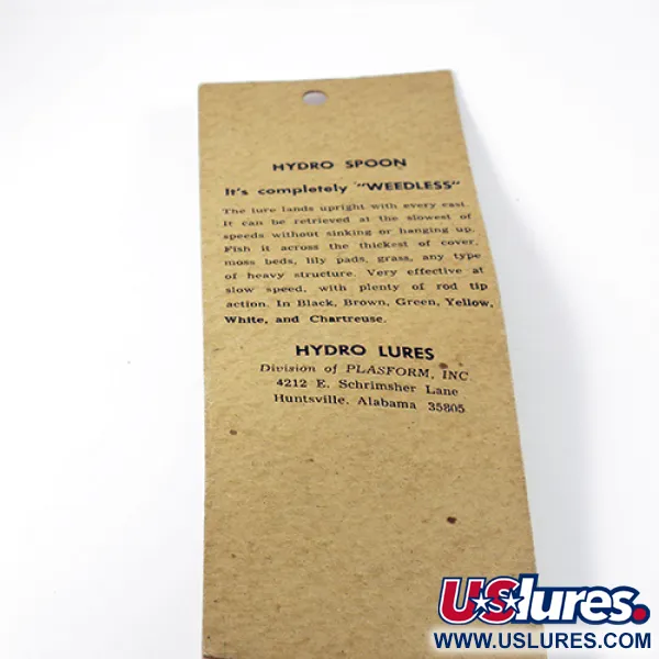 Hydro Lures Weedless Hydro Spoon, Green / Red / Yellow, 17g, #3017