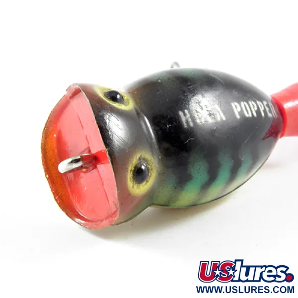 Fred Arbogast Hula Popper Señuelo Superficie, Fire Tiger, 8g, #3078
