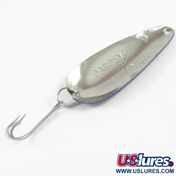 Cucharilla Eppinger Dardevle Imp, Níquel / Azul, 11g, Michigan, #3093