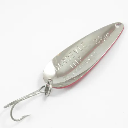 Dardevle Imp Cuchara, Rojo / Blanco / Níquel, 11g, Logo Clásico, #3107