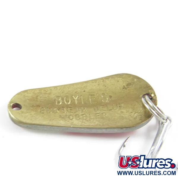 Boyle's Sunbeam Delux Wobbler Cucharilla, Rojo/Blanco/Latón, 9.5g, #3122